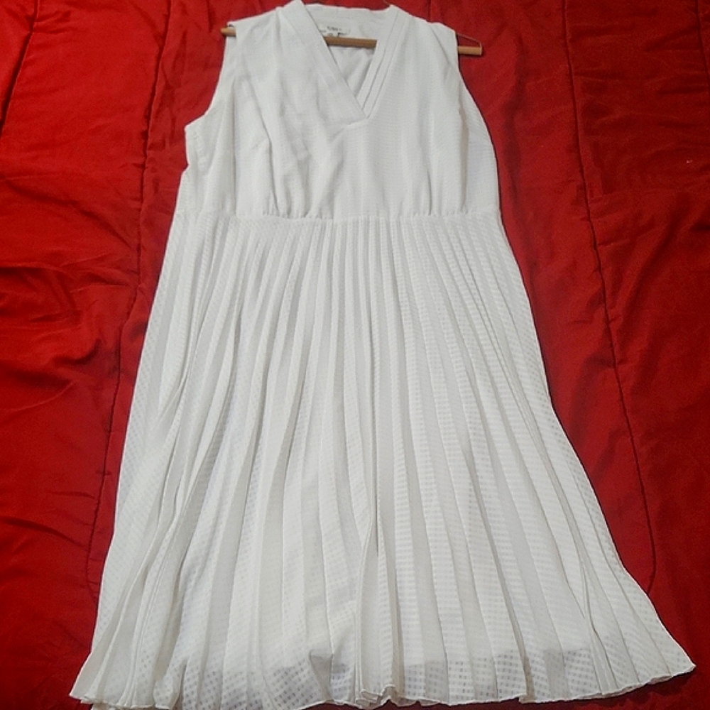 Cato White V-Neck Dress